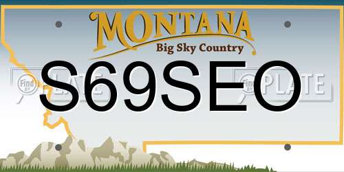 S69SEO Montana License Plate