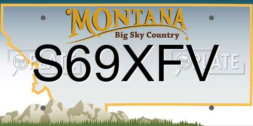 S69XFV Montana License Plate