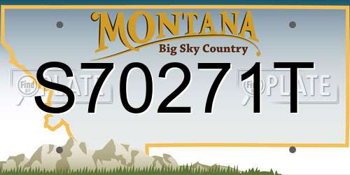 S70271T Montana License Plate