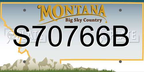 S70766B Montana License Plate