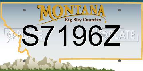 S7196Z Montana License Plate