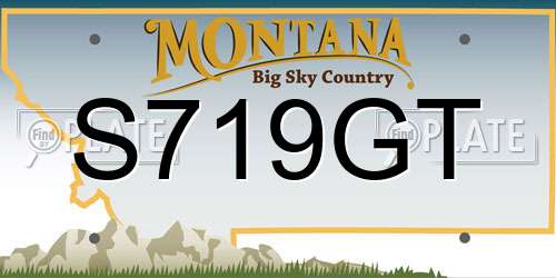 S719GT Montana License Plate