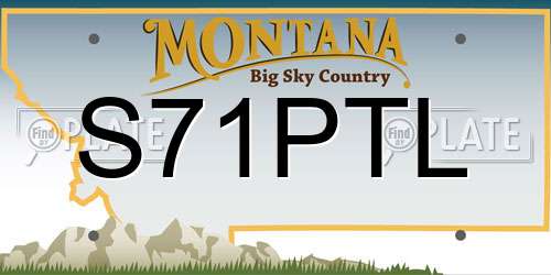 S71PTL Montana License Plate