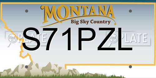 S71PZL Montana License Plate