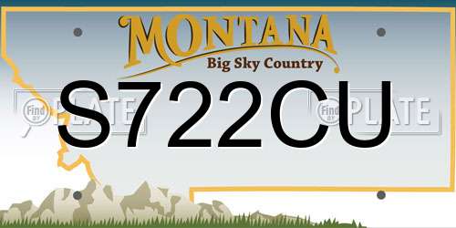 S722CU Montana License Plate