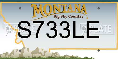 S733LE Montana License Plate
