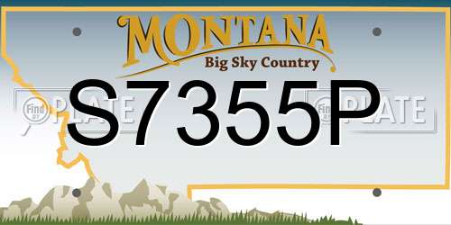 S7355P Montana License Plate