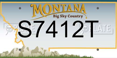 S7412T Montana License Plate