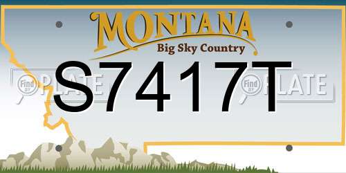 S7417T Montana License Plate
