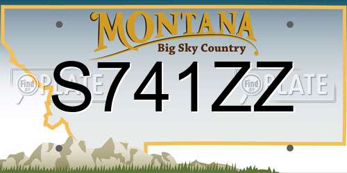 S741ZZ Montana License Plate