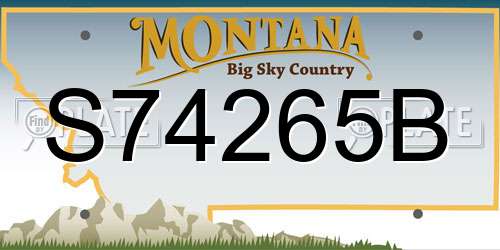 S74265B Montana License Plate