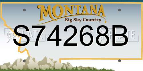 S74268B Montana License Plate