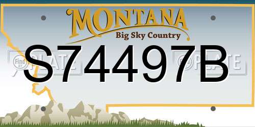 S74497B Montana License Plate