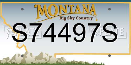 S74497S Montana License Plate