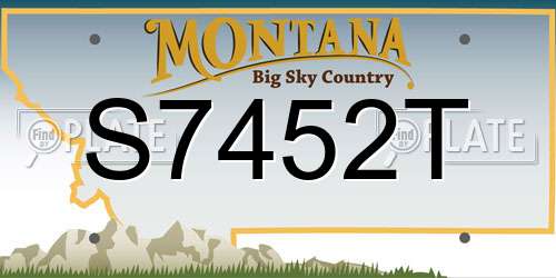 S7452T Montana License Plate