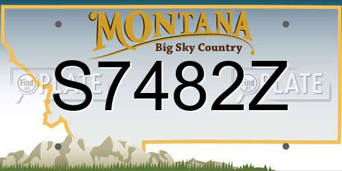 S7482Z Montana License Plate