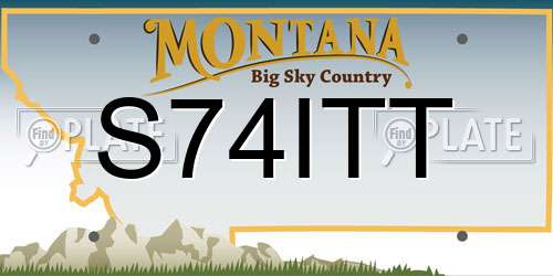 S74ITT Montana License Plate