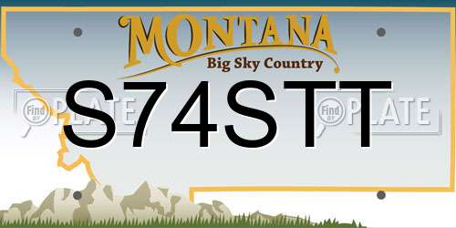 S74STT Montana License Plate