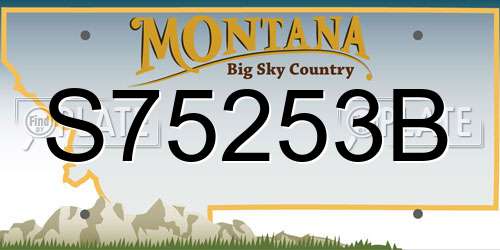 S75253B Montana License Plate