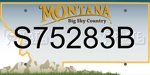 S75283B Montana License Plate