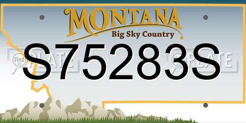 S75283S Montana License Plate