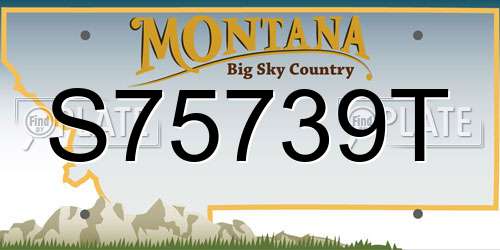 S75739T Montana License Plate