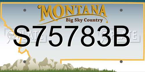 S75783B Montana License Plate