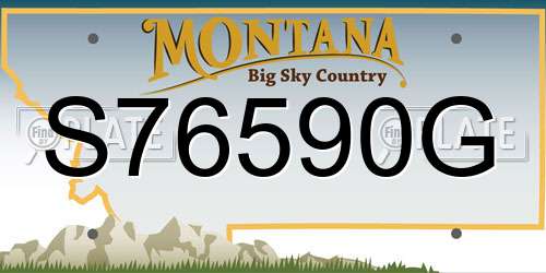 S76590G Montana License Plate
