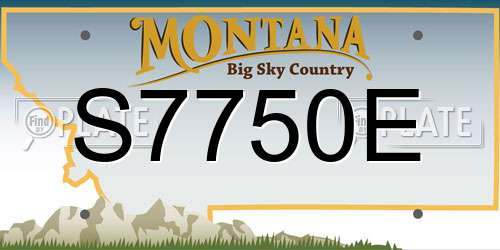 S7750E Montana License Plate