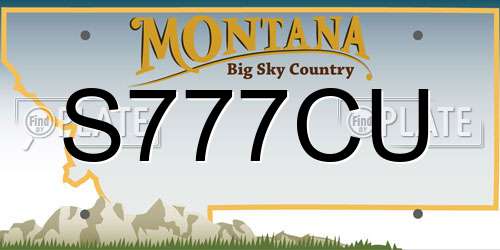 S777CU Montana License Plate