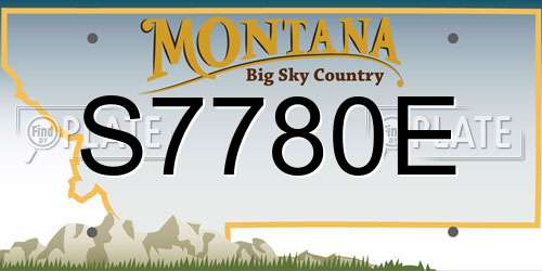 S7780E Montana License Plate