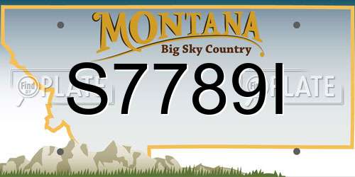S7789I Montana License Plate