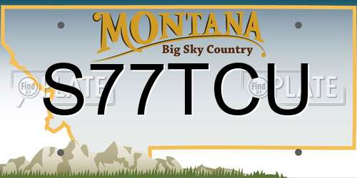 S77TCU Montana License Plate