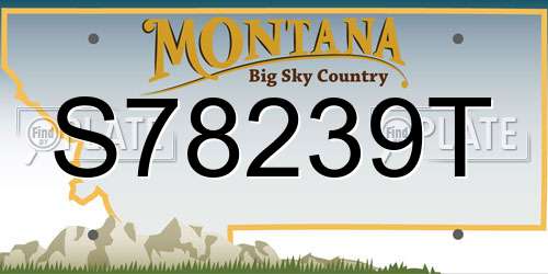 S78239T Montana License Plate