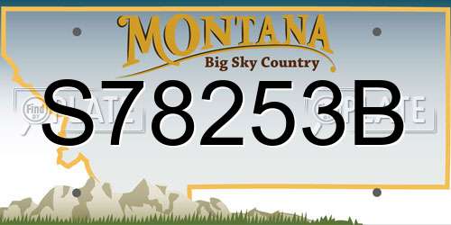 S78253B Montana License Plate