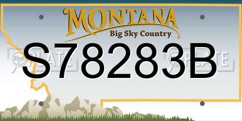 S78283B Montana License Plate
