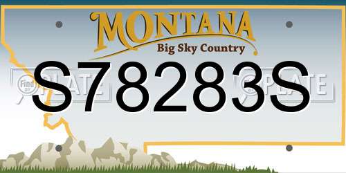S78283S Montana License Plate