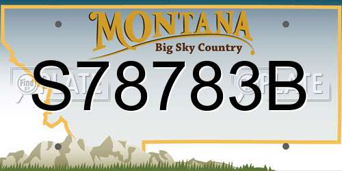 S78783B Montana License Plate
