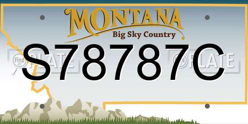 S78787C Montana License Plate