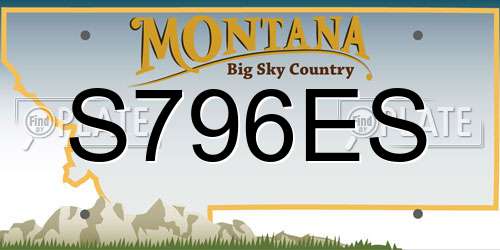 S796ES Montana License Plate
