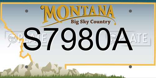 S7980A Montana License Plate