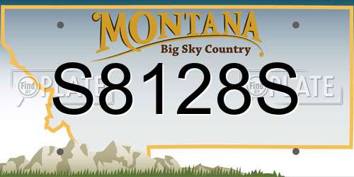 S8128S Montana License Plate