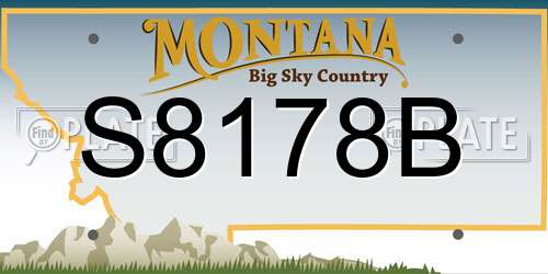 S8178B Montana License Plate