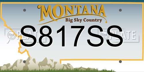S817SS Montana License Plate