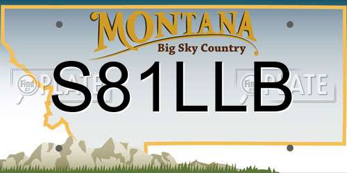 S81LLB Montana License Plate
