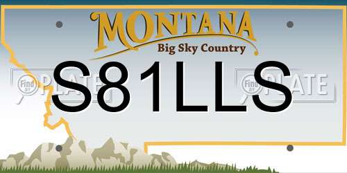 S81LLS Montana License Plate