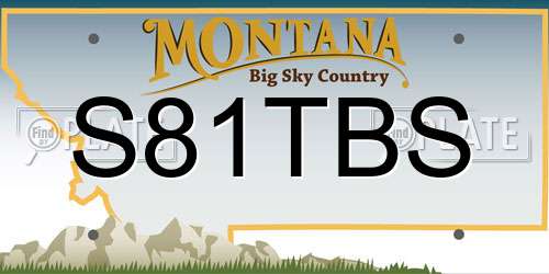 S81TBS Montana License Plate