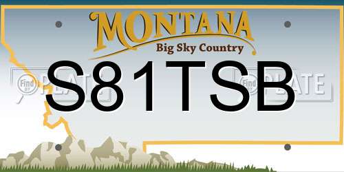 S81TSB Montana License Plate