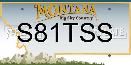 S81TSS Montana License Plate