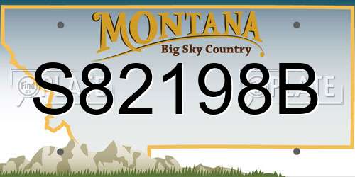 S82198B Montana License Plate